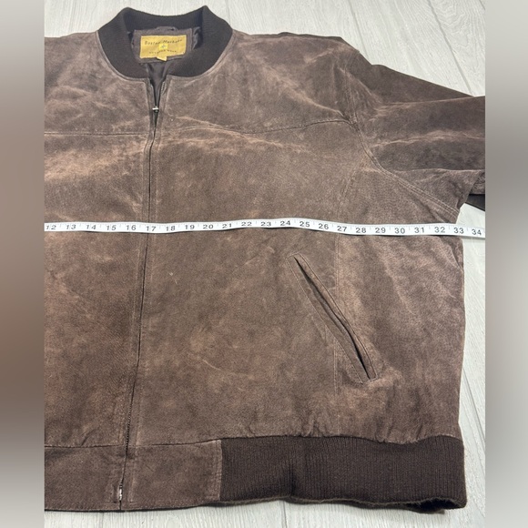 5XL Vintage Brown Jacket Boston Harbour Classic, Leather, Quality Fit Coat 90s - Picture 4 of 5